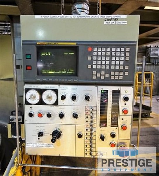 216" O-M Ltd. TMD 55/60N, 236" Max Dia., 145" U/R, 66T Tbl Cap., .3-45 RPM, Fanuc 18-TB Ctrl, 1995, #32263