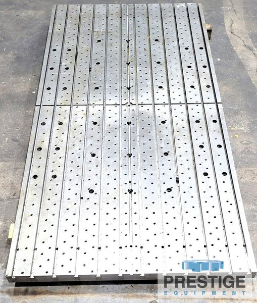 70.75" x 144" x 4" T-Slotted Fixture Plate, Steel, 12 T-Slots, 6.25" Center Distance, #43739