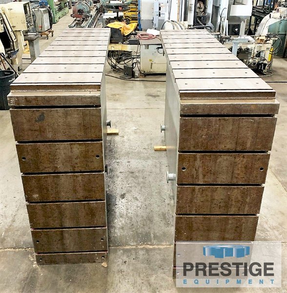 120" x 27.75" x 71.75" T-Slotted Angle Plates, 12" Centers, 1" x 1.75" T-Slot Dimension, Qty. 2, #32106