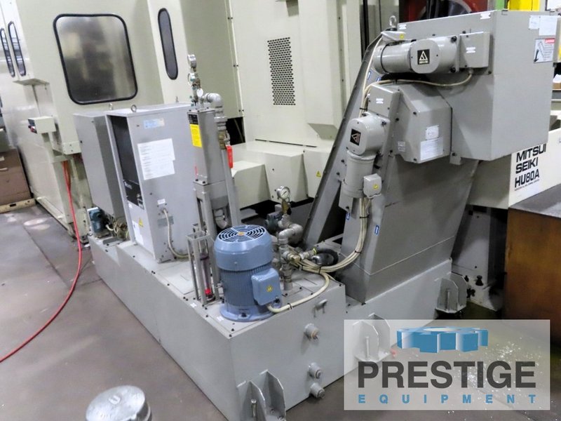Mitsui Seiki HU80A 5-Axis, X-43", Y-37", Z-35", (2) 32" x 32" Pallets, B-Axis Contouring, 240-ATC, Fanuc 150-M, #43292
