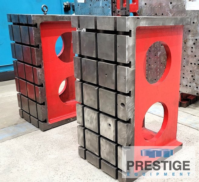 (2) 48" x 24" x 30" Box Type T-Slotted Angle Plates, Ref# 43179