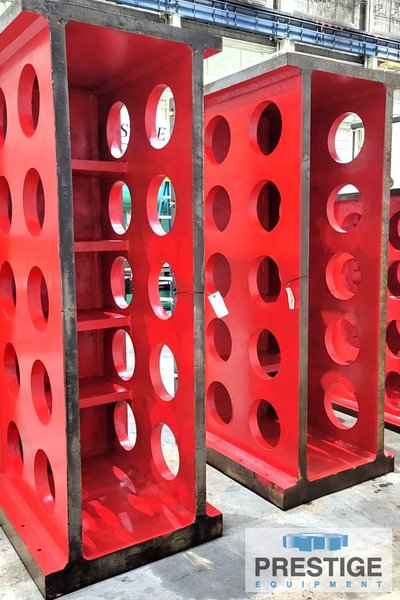 96" x 36" x 48" T-Slotted Angle Plate, 12 Horizontal T-Slots, 5 Vertical T-Slots, Fabricated, Qty. 2, #43232