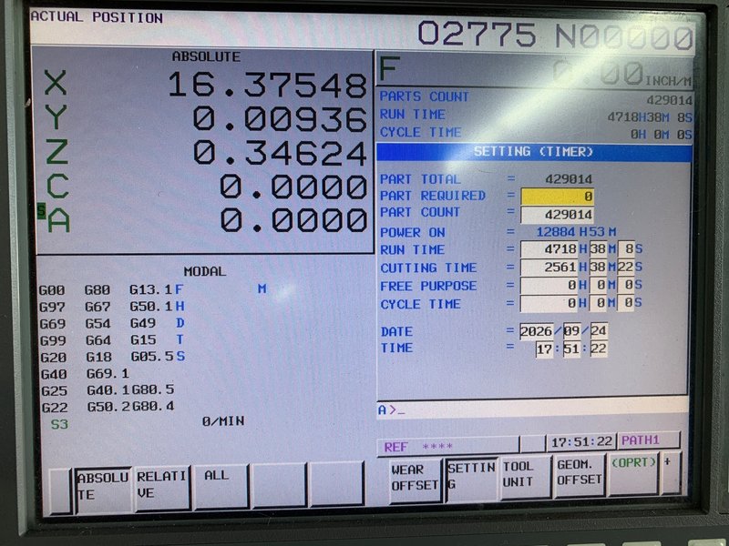 2019 STAR SR-32JII TYPE B w/Barfeed, HPC, Conveyor and tooling. Swiss Type Automatic Screw Machine