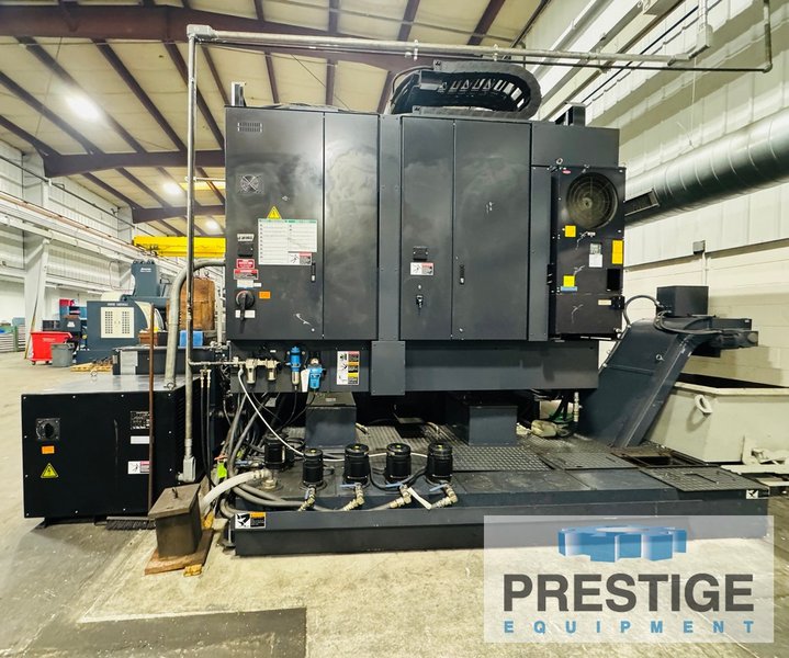 OKK HM-120S 4-Axis, Fanuc 310i-SA, X-67", Y-55", Z-49", 2APC 49" Pallets, 60 ATC, TSC, Chip Conveyor, 2008, #43881