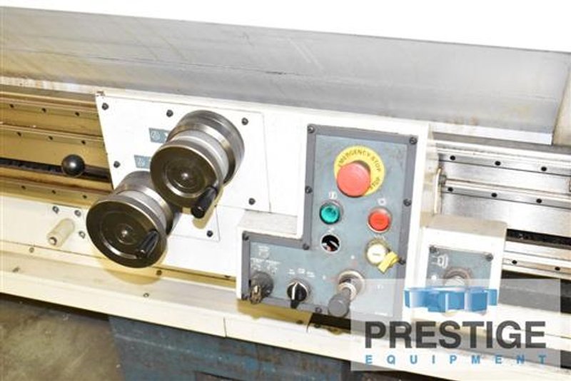 Romi M27 27" x 120", Fanuc 21i-TB, 16" 3-Jaw Chuck, 8-Sta. Turret, Tailstock, Steady Rests, 2009, #32643