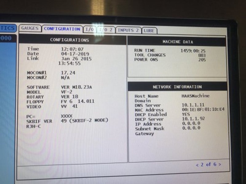 HAAS VF2 VERTICAL MACHINING CENTER
MFG:2015