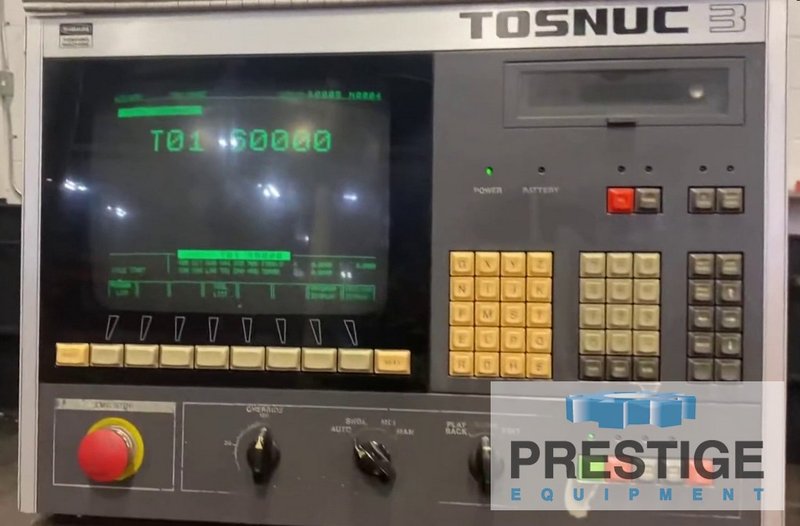 4.3" Toshiba BTD-11B, X-78", Y-59", Z-51", W-25", 55" x 63" R.Tab, 1600 RPM, CAT 50, Tosnuc 3 CNC, #32969