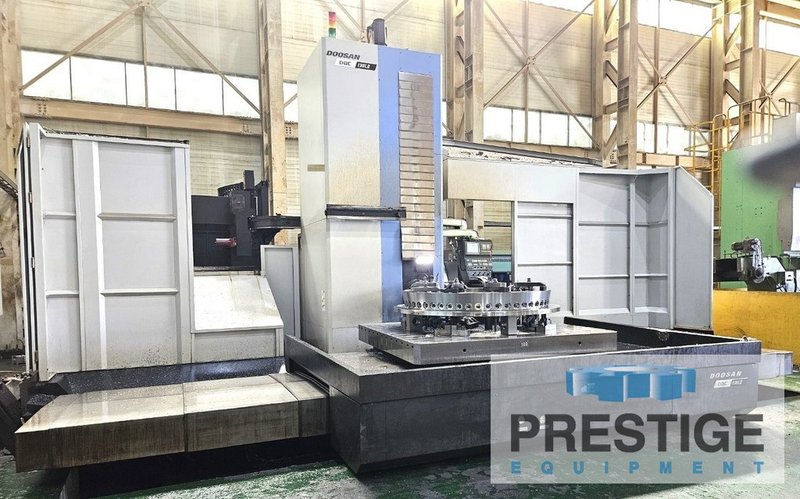 5.12" Doosan DBC-130LII, X-157", Y-98", Z-78", W-27.5",86" x 78" R.Tab, 2.5K RPM, C.T.S, 60ATC, Fanuc 31iB, 2018, #43032