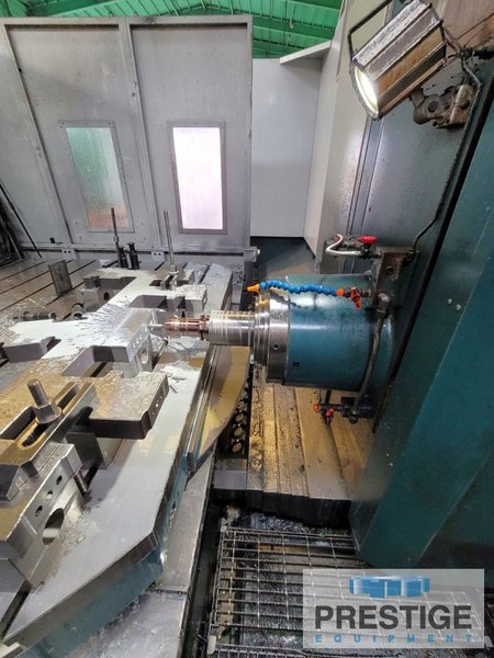 5.12"  Kuraki KBT-13EB.A, X-118", Y-90", Z-25.5", W-63", 86" x 78" R.Tab, 4,000 RPM, Fanuc 31iB CNC, 2017, #44010