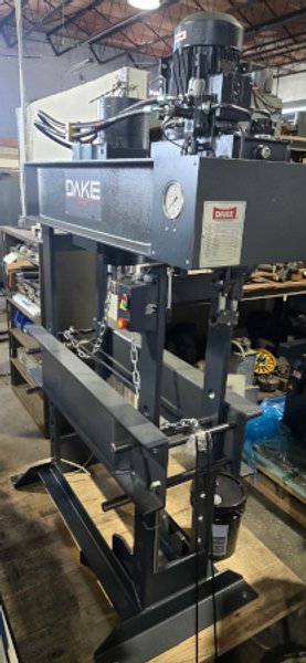 100 Ton, DAKE, #1EM-100, 15.75"Str, 35"DLO, hydraulic, 5.5 HP, manual/elec, NEw   Our stock number: 7189