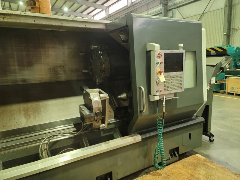 HAAS ST-45L CNC TURNING CENTER, NEW: 2014, 20" Chuck, 80" Centers, 7" Spindle Bore, Steady Rest