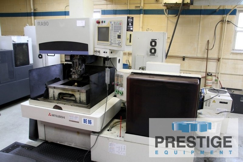 Mitsubishi RA90 Wire Type EDM, 12.6" x 9.8" x 6.49" Travels, 33.8" x 29.9" x 6.3" Workpiece, Mitsubishi CNC, #43763