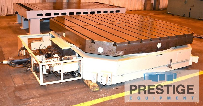 Giddings & Lewis 360C 120" x 120" CNC B-Axis Rotary Table, 75 Ton Capacity, #43428
