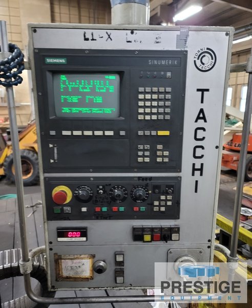 Tacchi HD/3 105L CNC Lathe, 45" Swing, 275" Centers, 80 HP, 3-Way Bed, Steady Rests, Chip Conveyor, Siemens CNC, #32421