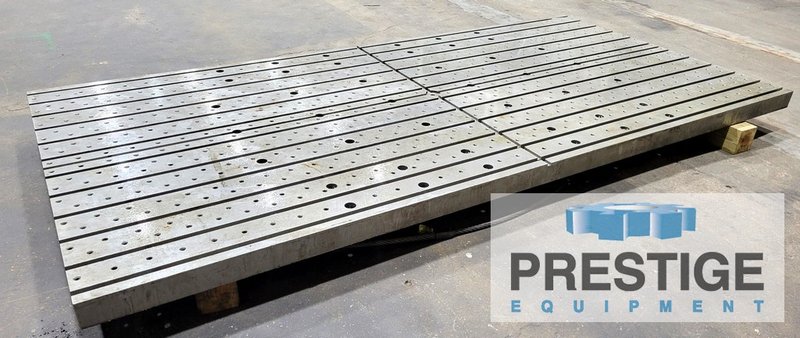 70.75" x 144" x 4" T-Slotted Fixture Plate, Steel, 12 T-Slots, 6.25" Center Distance, #43739