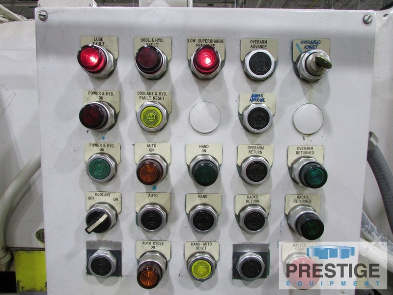Anderson Cook 350, 54" Stroke, 48" Max. Rack Length, 4.75" Rack Face Width, 2.5" Max. Part Dia., Live Centers, #32338