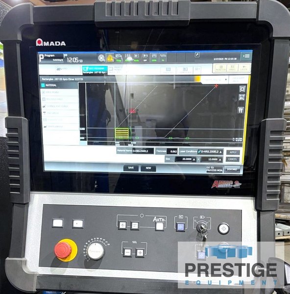 Amada Ensis 3015AJ, 60" x 120" Travel, Dual Pallet, 3KW Fiber Laser, 2020 #44127