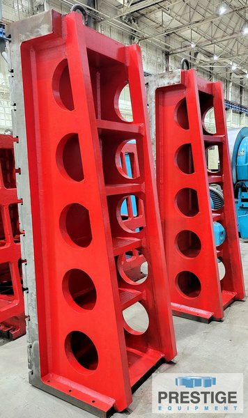 (2) 95.75" x 35.75" Heavy Duty Cast T-Slotted Angle Plates, Ref# 43182