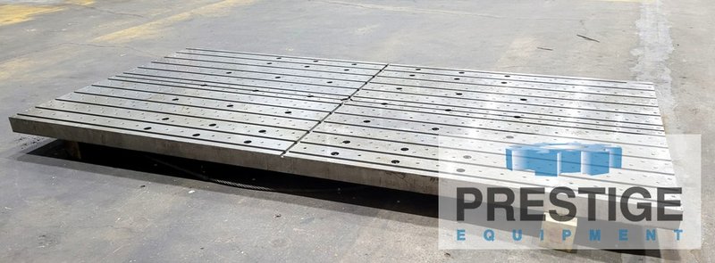 70.75" x 144" x 4" T-Slotted Fixture Plate, Steel, 12 T-Slots, 6.25" Center Distance, #43739