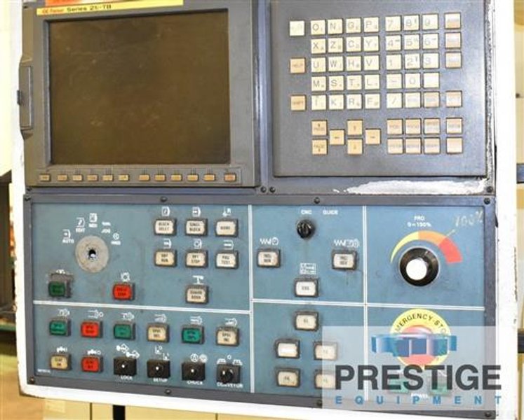 Romi M27 27" x 120", Fanuc 21i-TB, 16" 3-Jaw Chuck, 8-Sta. Turret, Tailstock, Steady Rests, 2009, #32643
