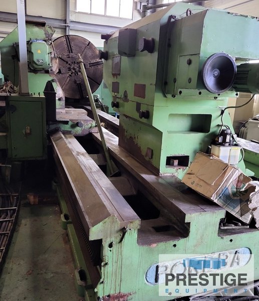 Poreba TCF 200/5M, 78" x 196", 30 Ton Wt. Cap., 4.13" Spdl Bore,.5-152 RPM Fanuc O-T CNC, 74 HP, #32459