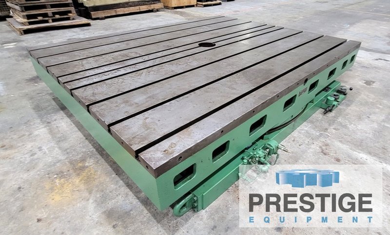 96" x 120" G&L Hydrostatic Table, 75,000 Lb. Capacity, 90 Deg. Pos., Power Clamping, #27645