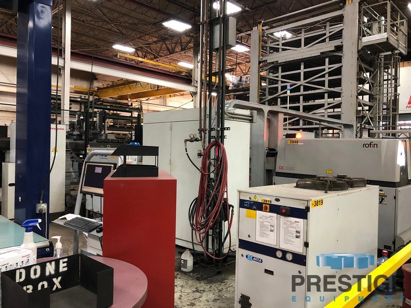 3000 Watt Salvagnini w/ Load/Unload/Tower, X-120", Y-60", DC030 Resonator, Shuttle Table, 2008. #31727