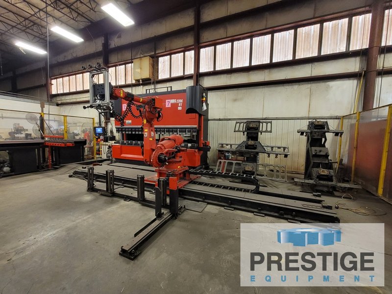 Amada HG2204RH, 220 Ton x 14' 8-Axis CNC,  6-Axis Yaskawa Robotic Manipulator, Part Handling Fixtures, 2011, #32512