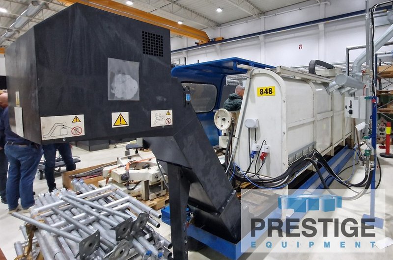 Poreba TRP93x3M, 36" Swing, 11" Bore, 118" C.C, F/R Chucks, 1400 RPM, Steady Rests, Siemens 840D, 2008, #42985