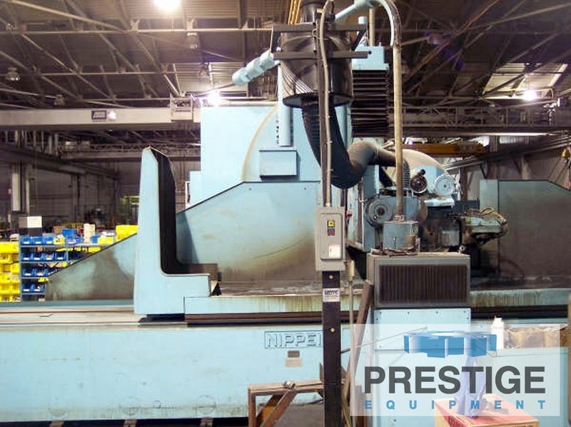 35" x 193" Thompson Nippei, 30 HP Grinding Head. 75 HP Auxiliary Head, Incremental Downfeed, Coolant, #32903