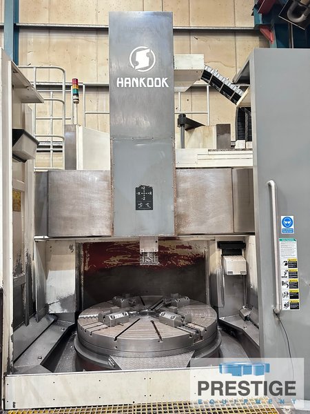 63" Hankook VTC 160E, 78" swing, Ram,  Live Milling, 12 Station ATC, Fanuc 31iA, 2011, #43537