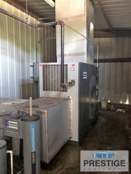 Atlas Copco GA75P FF Air Compressor, 100 HP, 128 PSI, 459.6 CFM, 460 Volts, 2013, #32157