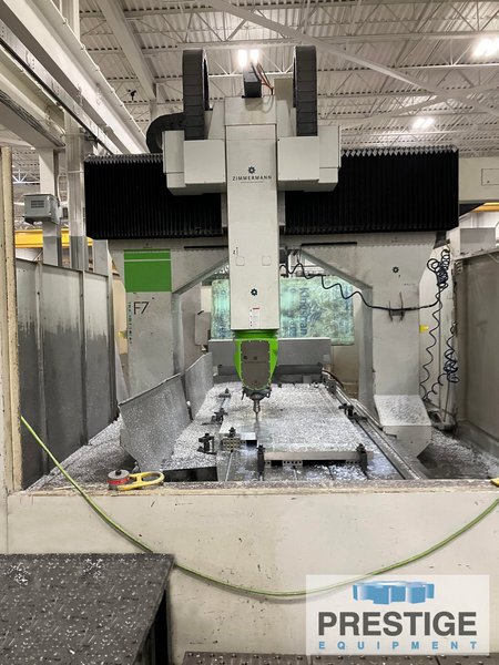 Zimmerman FZ-30 5-Axis Gantry, X-159", Y-92", Z-49", 25,000 RPM, Nutating Head 16-ATC, Heidenhain 530i, 2010, #43543
