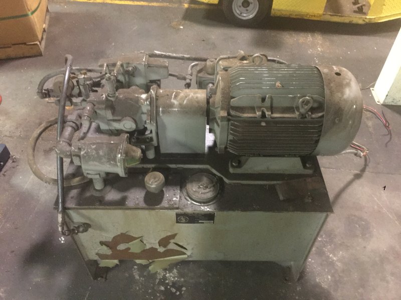 Custom Built 85 Ton 4 Post Hydraulic Press with Air Cushion and Hydraulic Unit
Specifications: 
Press Stands 10 Feet Tall
Capacity: Approximately 85 Ton 
Stroke: 22"