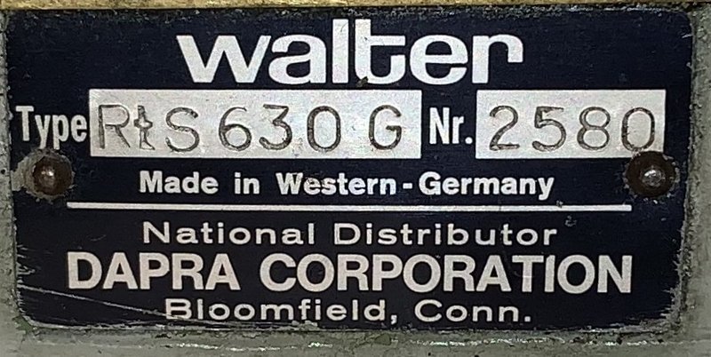 Walter 25" Tilting Rotary Table Model RtS 630G