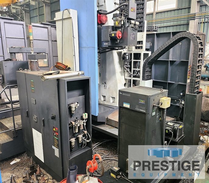 5.12" Doosan DBC-130LII, X-157", Y-98", Z-78", W-27.5",86" x 78" R.Tab, 2.5K RPM, C.T.S, 60ATC, Fanuc 31iB, 2014, #32850