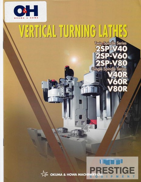 OKUMA& HOWA 2SP-V80 Twin Spindle, 39.37" Swing, Fanuc 18iTB, (2) 31.5" 3-Jaw Chucks, (2) 12 Pos. Turrets, 40 HP, #32087