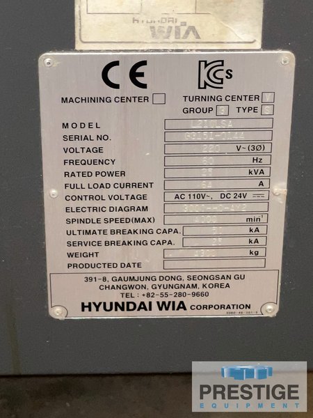 Hyundai Wia L210-LSA, 22" Swing, Sub-Spindle, 12-Pos. Turret, HP Cool, LNS Bar Feed, Fanuc i, 2013, #32280