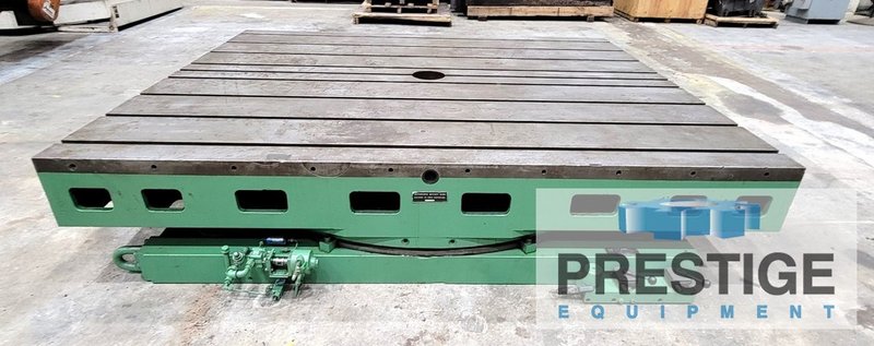 96" x 120" G&L Hydrostatic Table, 75,000 Lb. Capacity, 90 Deg. Pos., Power Clamping, #27645