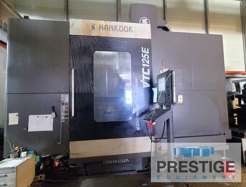 Hankook VTC125E, 49" Table, 63" Swing, 55" U.R, 8.6" x 8.6" Ram, C-Axis, Milling, 24 ATC, Fanuc 32iA CNC, 2015, #43434
