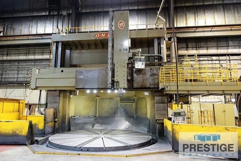 216" O-M Ltd. TMD 55/60N, 236" Max Dia., 145" U/R, 66T Tbl Cap., .3-45 RPM, Fanuc 18-TB Ctrl, 1995, #32264