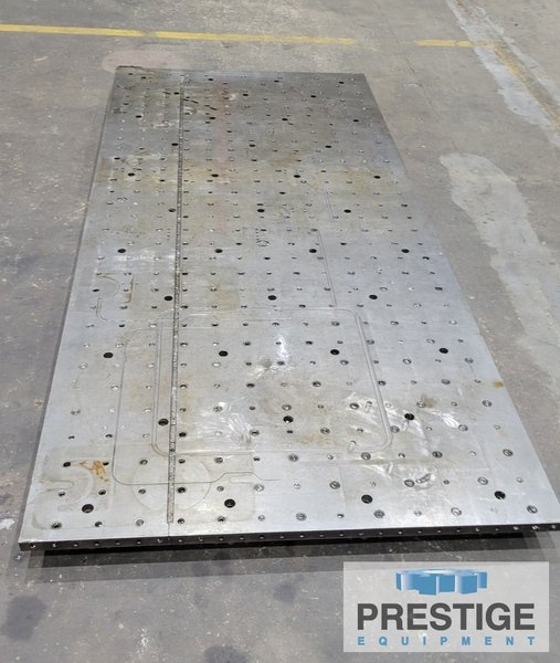 125.5" x 54.5" x 1.5" Drilled & Tapped Steel Fixture Plate, #43889