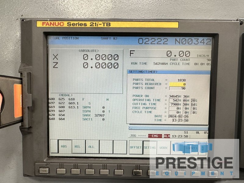 Mighty Viper VT-50AX/400 CNC Lathe, 35" x 157", 25" 4-Jaw, 12-Pos. Trt, 2-Stdy Rest, Fanuc 21i-TB, #43249
