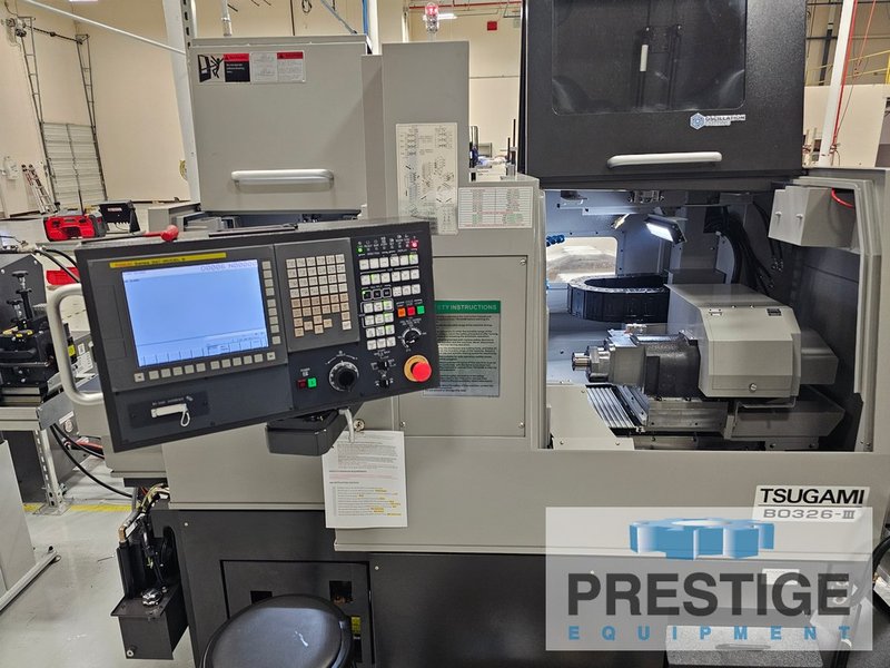 Tsugami B0326-III 6-Axis, FMB Bar Feed,  F1.25" Bar Capacity, 34 Stations, Fanuc 32i-B, Mist Collector, Brand New #43077