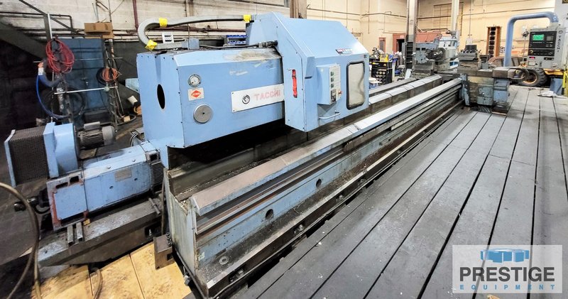 Tacchi HD/3 105L CNC Lathe, 45" Swing, 275" Centers, 80 HP, 3-Way Bed, Steady Rests, Chip Conveyor, Siemens CNC, #32421