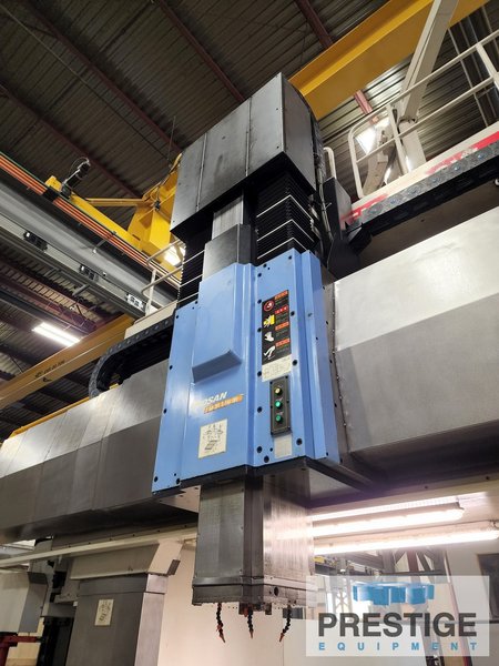 Doosan DCM-2740, X-165", Y-135", Z-27", W-43", 161" x 86" Tbl,40-ATC, 6K RPM, Elv Rail, Ang Hd.,Fanuc 18i, 2009, #31771