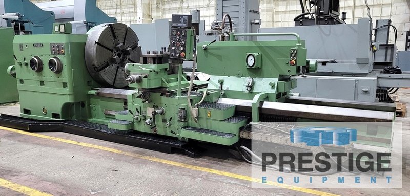 49" X 118" Poreba TCG125, 40 Ton Capacity, Inch/Metric Threading, Steady Rest,  Follow Rest, 100 HP #43238