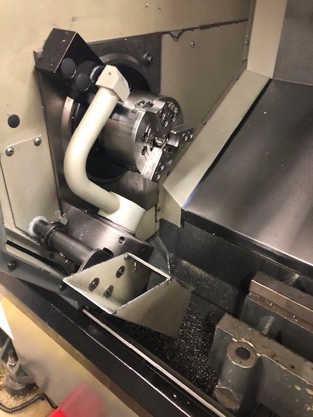 HAAS ST-10T, 1.75" Bar, 6000 RPM, 12 Tools, 15 HP, Tailstock, Tool Presetter, Chip Conveyor, Parts Catcher, Rigid Tapping, 2011
