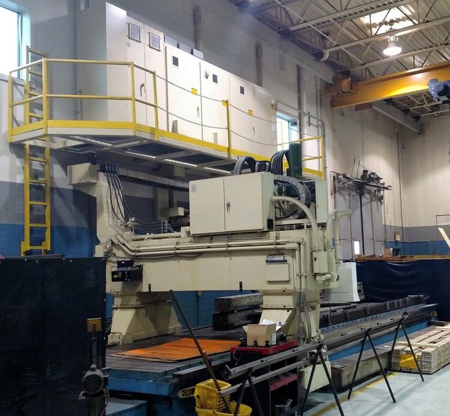CINCINNATI CNC Gantry Profiler, X-300",  Y-82", 14,400 RPM, (3) 20 HP spindles, MS Tech CNC, #29307