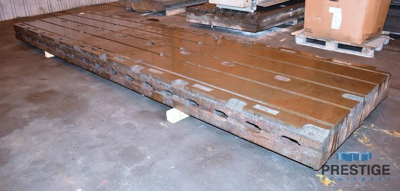 60" x 218.75" T-Slotted, 10" Thick, 5 T-Slots, Leveling Bolts,  Cast Iron #30974